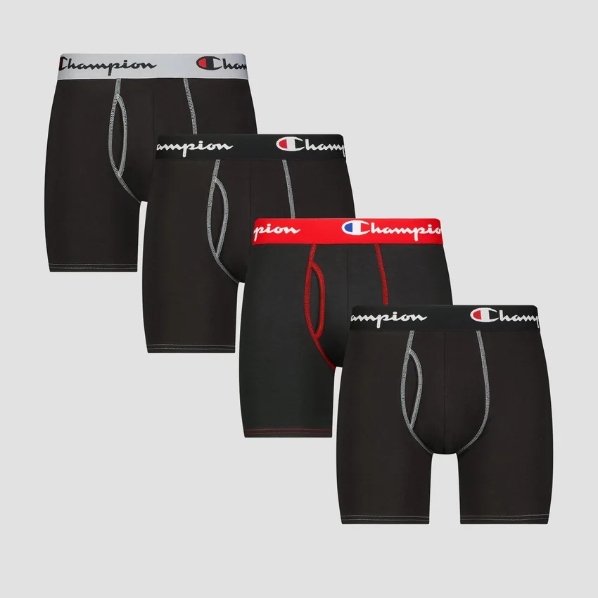 Pack de 4 calzoncillos bóxer elásticos de algodón