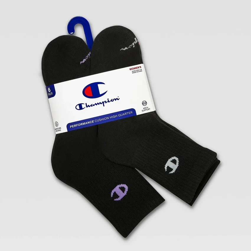 Pack de 6 pares de calcetines altos acolchados para mujer