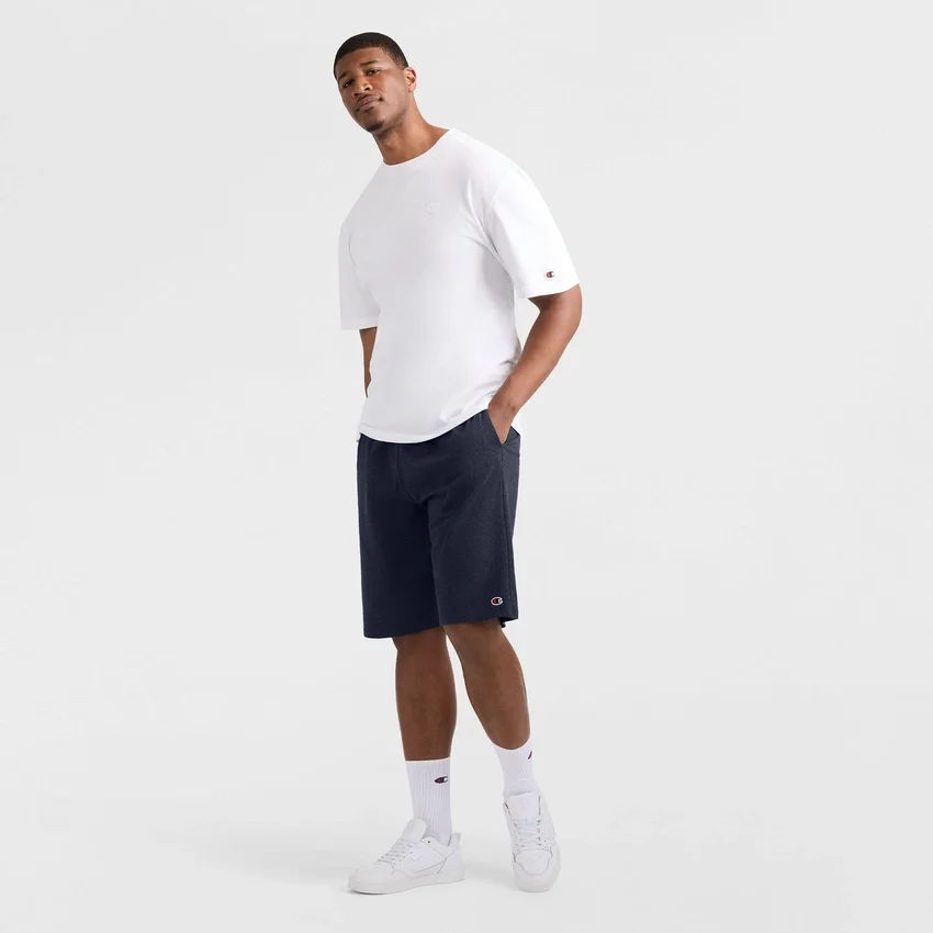 Pantalones cortos ligeros de estar por casa de 9", con logotipo «C» en parche - Tallas grandes y altas