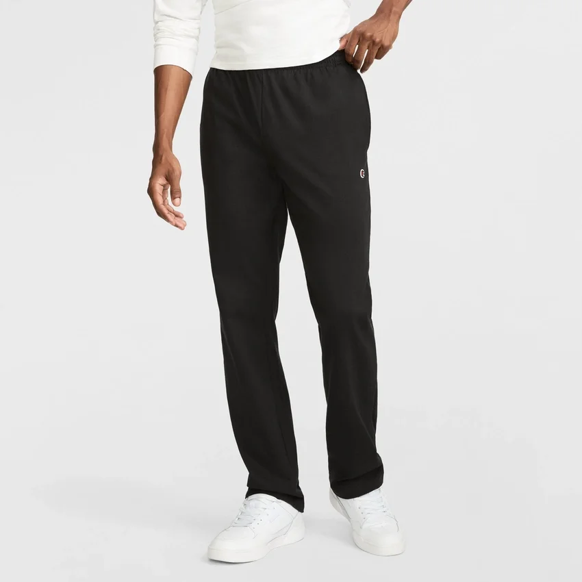 Pantalones de estar por casa ligeros, bajo abierto, C Logo
