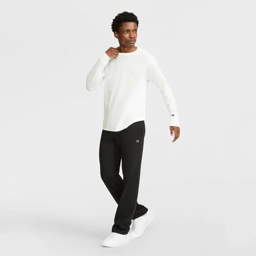 Pantalones de estar por casa ligeros, bajo abierto, C Logo
