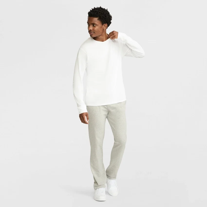 Pantalones de estar por casa ligeros, bajo abierto, C Logo