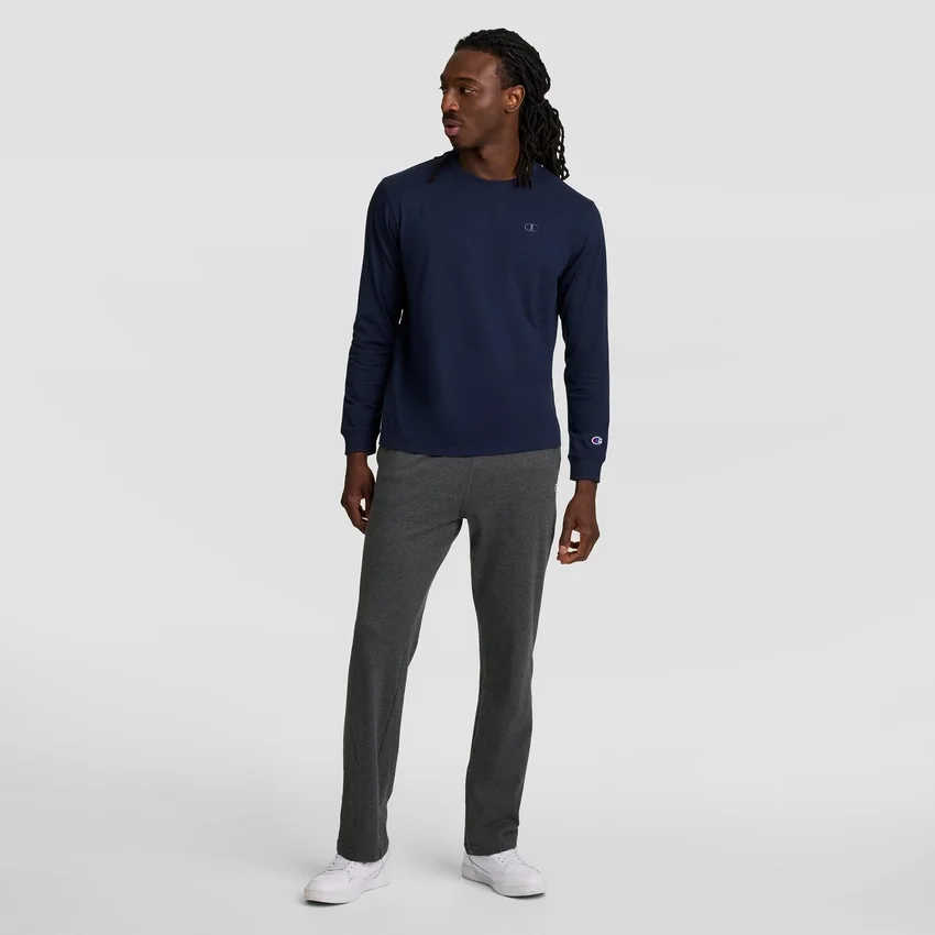 Pantalones de estar por casa ligeros, bajo abierto, C Logo