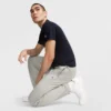 Pantalones de estar por casa ligeros, bajo ajustado, C Logo