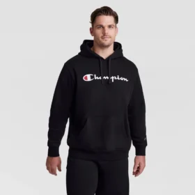 Sudadera con capucha Powerblend, Script Logo completo - Tallas grandes y altas