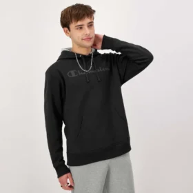 Sudadera con capucha Powerblend, Script Logo en letra cursiva a tono