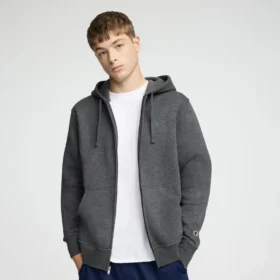 Sudadera con capucha Powerblend y cremallera completa, C Logo