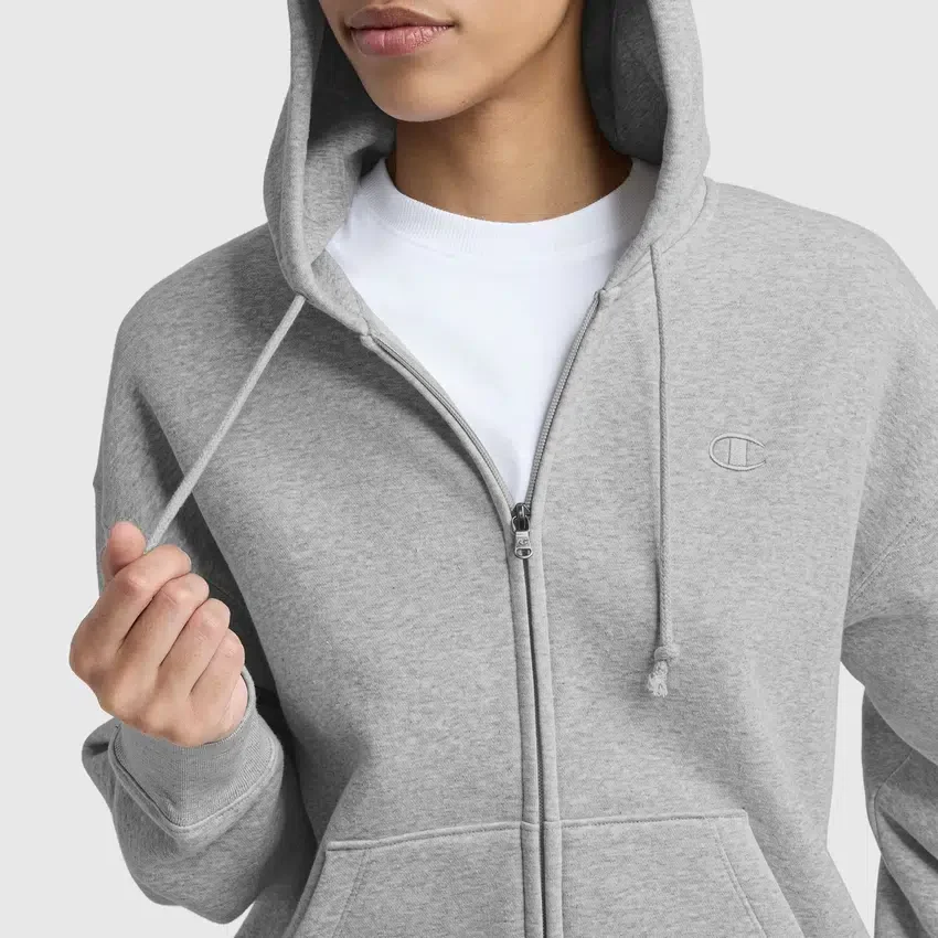 Sudadera con capucha y cremallera de forro polar Powerblend, C Logo