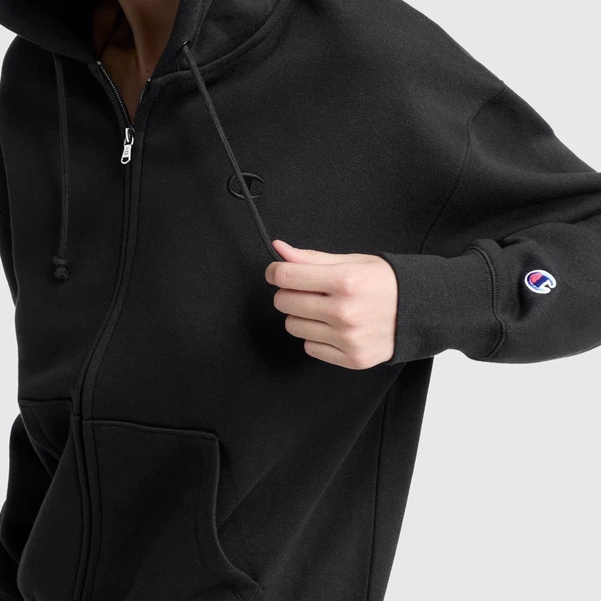 Sudadera con capucha y cremallera de forro polar Powerblend, C Logo