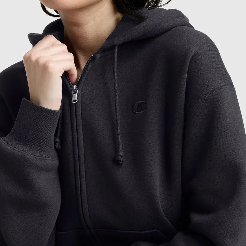 Sudadera con capucha y cremallera de forro polar Powerblend, C Logo