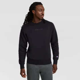 Sudadera de cuello redondo Powerblend, con Script Logo en letra cursiva a tono
