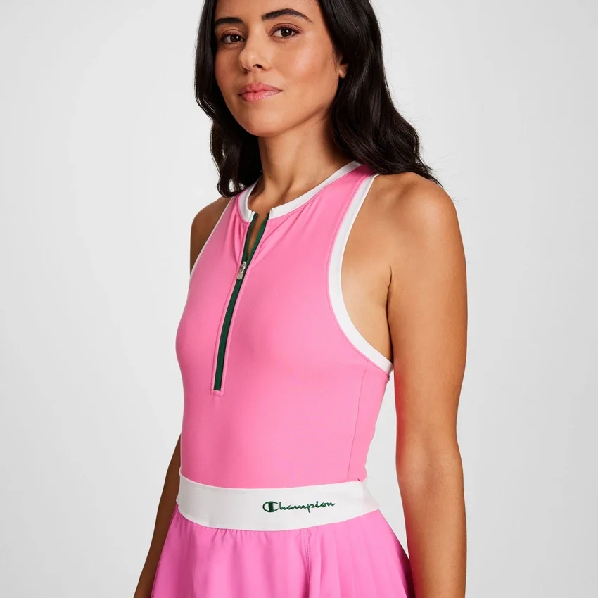 Vestido de tenis Match Point, Script Logo bordado